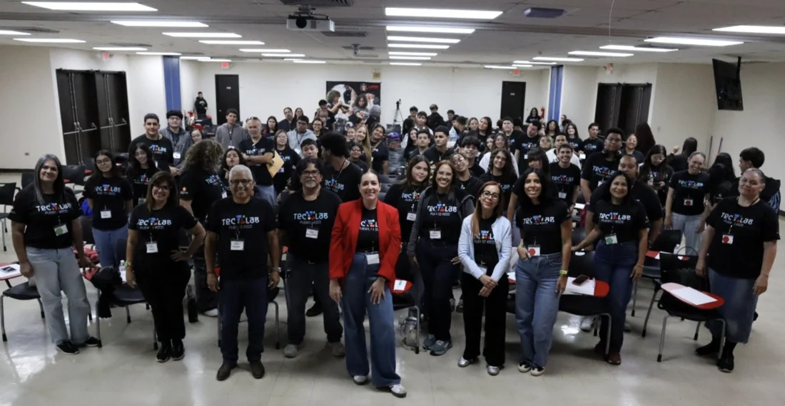 Participants at a research and education event